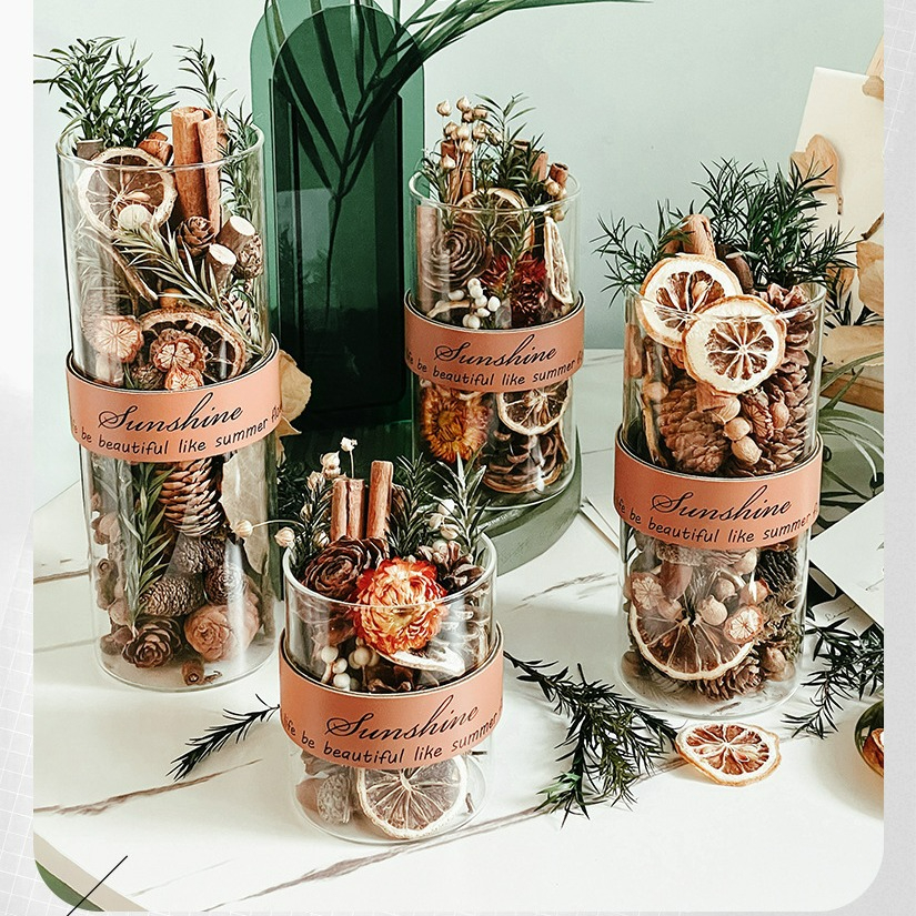 DIY อบเชยน้ำมันหอมระเหยดอกไม้แห้งตกแต่งห้องน้ำในร่มกลิ่นหอมยาวนานของขวัญสร้างสรรค์ของขวัญวันหยุด aroma reed diffuser