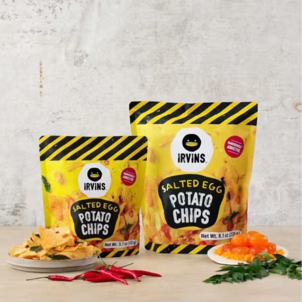 IRVINS Potato Chips Salted Egg เออร์วินส์ มันฝรั่งทอดกรอบไข่เค็ม 50-210g [VC]