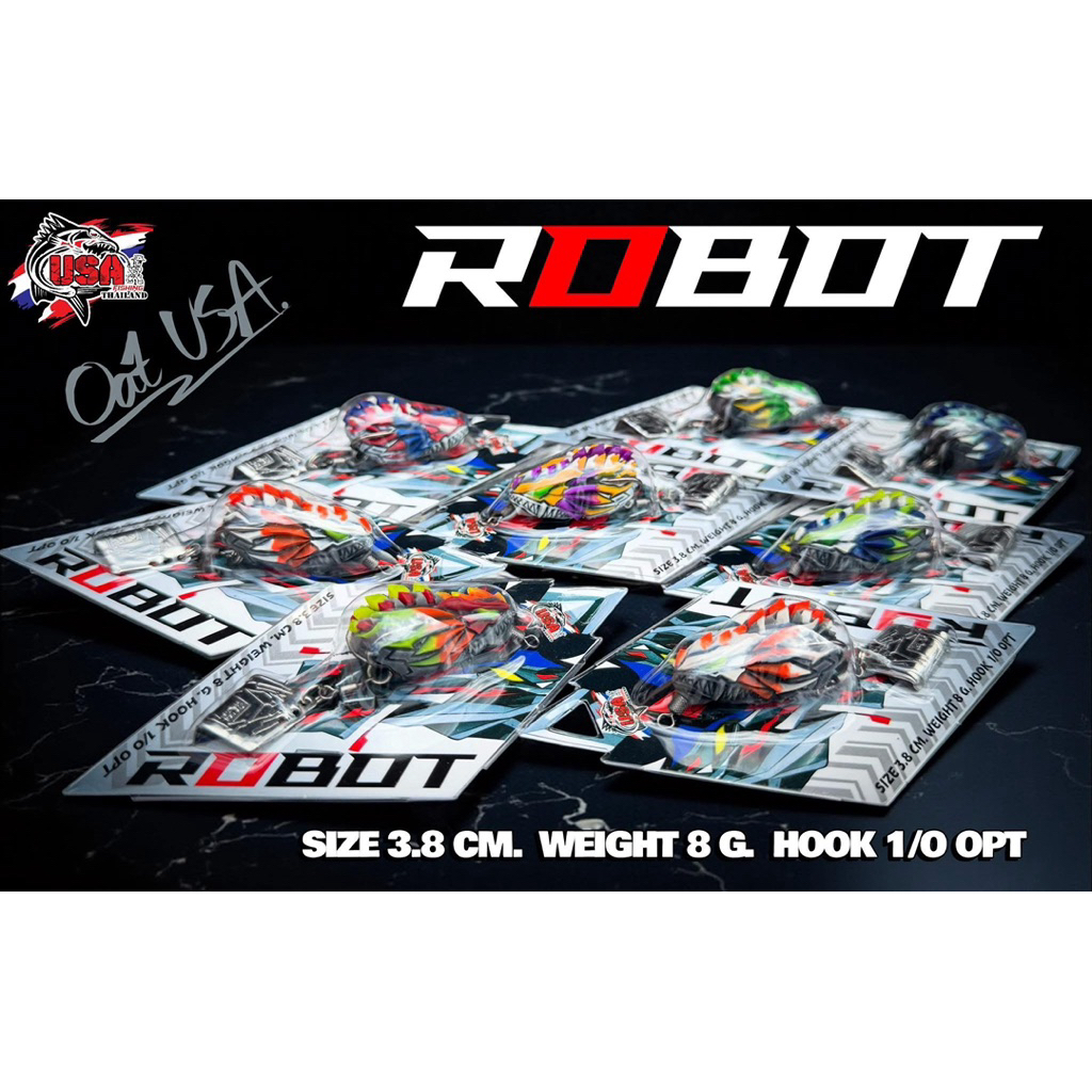 กบยางROBOT usa โรบอท ขนาด3.5น้ำหนัก8กรัม