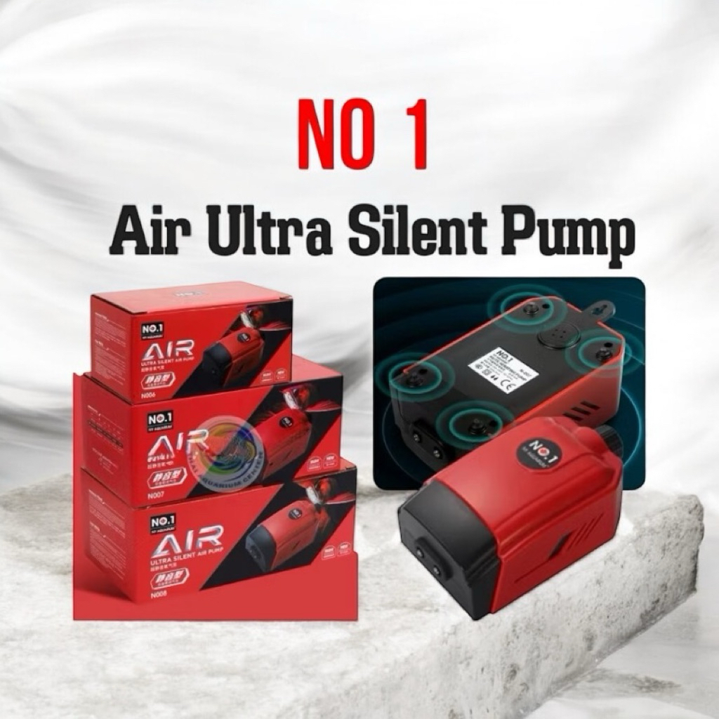 ปั๊มลมเงียบพิเศษ NO.1 NY AQUARIUM รุ่น ULTRA SILENT AIR PUMP — ระบบทำงานเงียบ ทนทาน แรงลมสม่ำเสมอ
