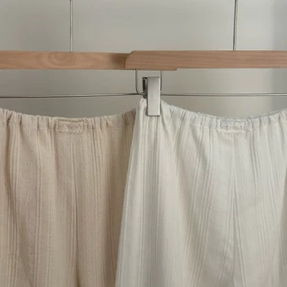 (พร้อมส่ง)Simple voile pant กางเกงขายาวผ้าฝ้ายเอวยางยืด กางเกงชายหาด