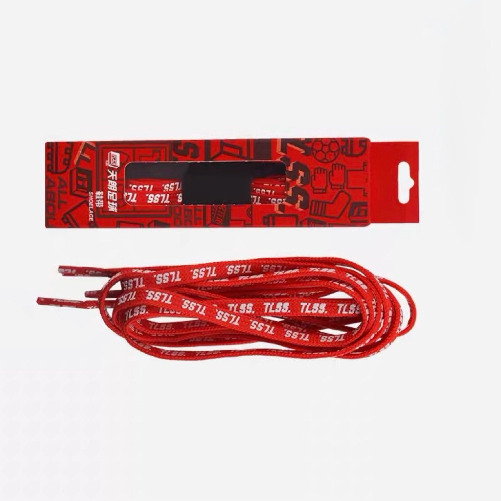 เชือกแต่งรองเท้าสตั๊ด TLSS สีแดงแรงสองเท่า