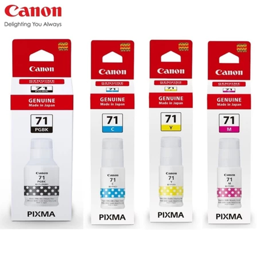 หมึกเติม Canon Ink GI-71 หมึกขวด ของแท้ 100% canon G1020 G2020 G2060 G3020 G3060 G2730 G3730 G3770 G
