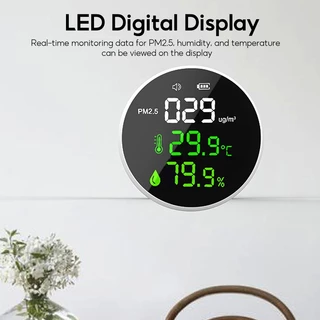 MeeGoo PM2.5 Detector เครื่องวัดฝุ่น หน้าจอแสดงผล HD พร้อมอุณหภูมิและความชื้น ความแม่นยําสูง PM2.5