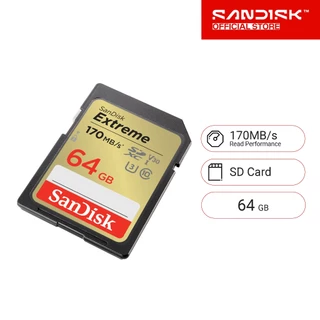 SanDisk Extreme SDXC Card 64GB ความเร็ว อ่าน 170MB/s เขียน 80MB/s (SDSDXV2-064G-GNCIN)
