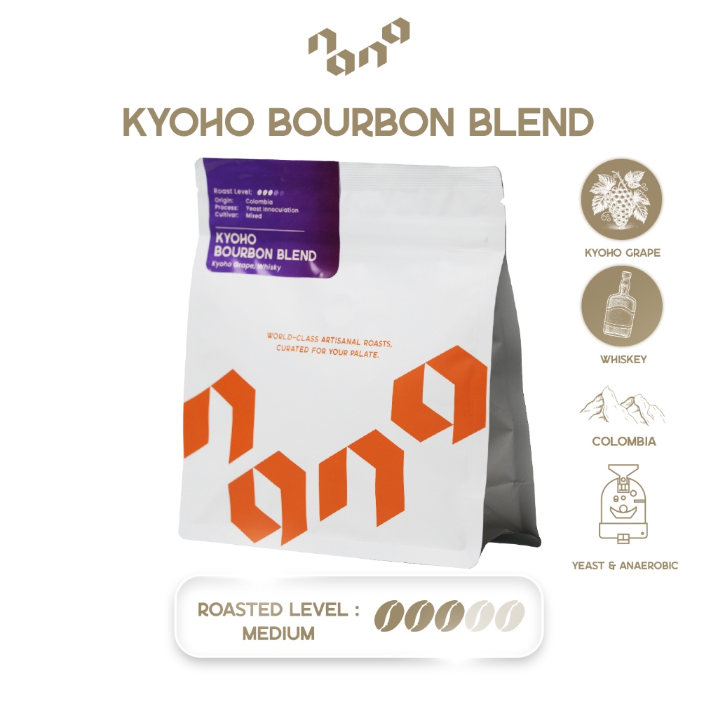 Kyoho Bourbon Blend เมล็ดกาแฟคั่ว Omni Roast 150g by Nana Coffee Roasters