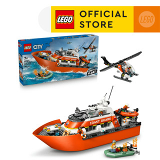 LEGO City 60504 Coast Guard Rescue Boat & Helicopter (742pcs…