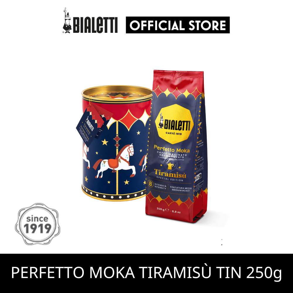 Bialetti เบียเลตติ Magico Ricordo Coffee Tiramisu Tin and pack of 250 g/BL-MRT416