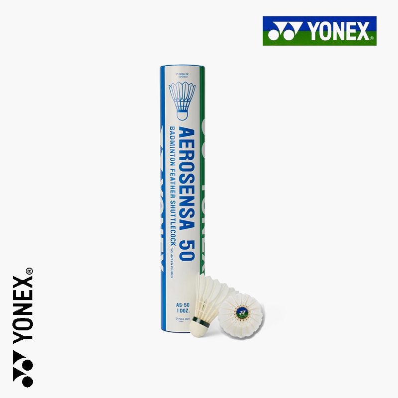 YONEX ลูกแบดมินตัน yy AS50 AS-50EX-1X12 ขนห่าน ไม้ก๊อก
