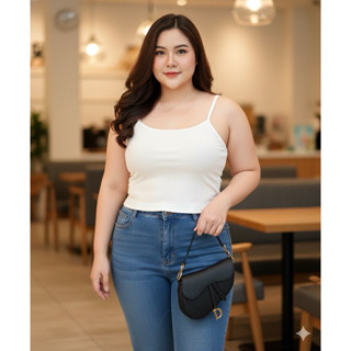 เสื้อสายเดี่ยวผ้าร่องพรีเมี่ยมยืดเยอะ อก38-48 แค่69บ.