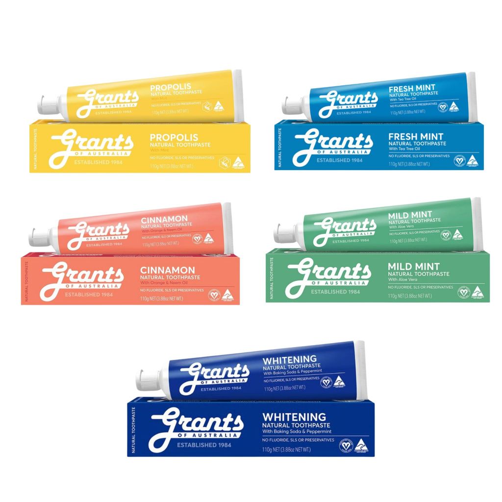 ยาสีฟัน grants-whitening natural toothpaste 110g.