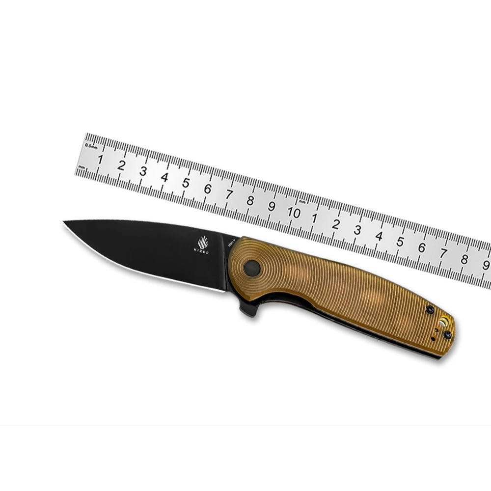 มีดพับ folding pocket knife Kizer Gemini V3471A3 ใบ 3.1" ของแท้ Liner lock เหล็ก Nitro-V Ceramic bal