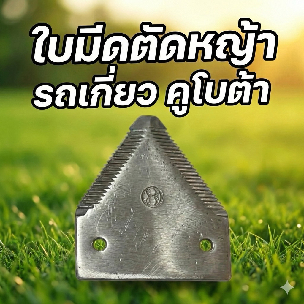 ใบมีดตัดหญ้า รู 6 มิล รถเกี่ยว ใบมีดเกี่ยวข้าว คูโบต้า