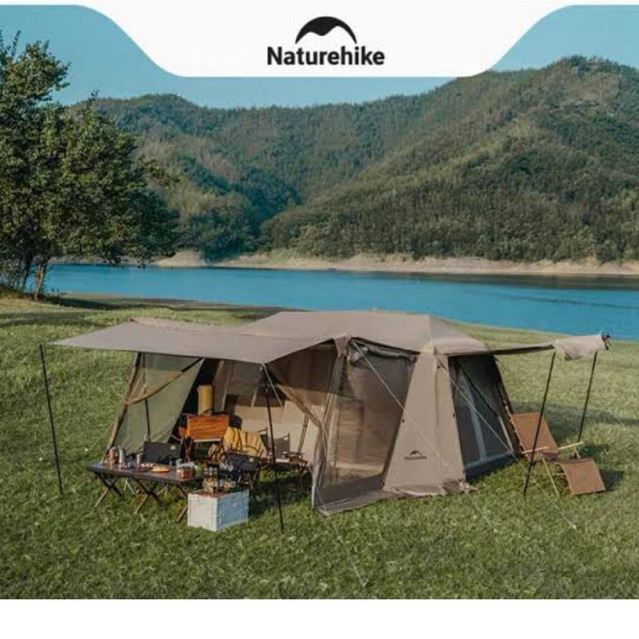 Naturehike Village 13 TiBlack Auto Tent เต็นท์กางอัตโนมัติ 2 ห้องนอน ขนาดใหญ่ 4-6 คน