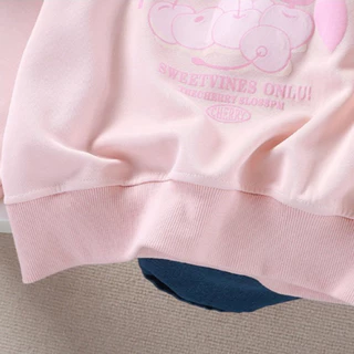 Babyonline(Y017)2J3-4 (ส่งด่วน1วัน)เสื้อแขนยาวสเวตเตอร์กันหนาวผ้านิ่มคอปกสำหรับเด็กหญิงลายน่ารัก