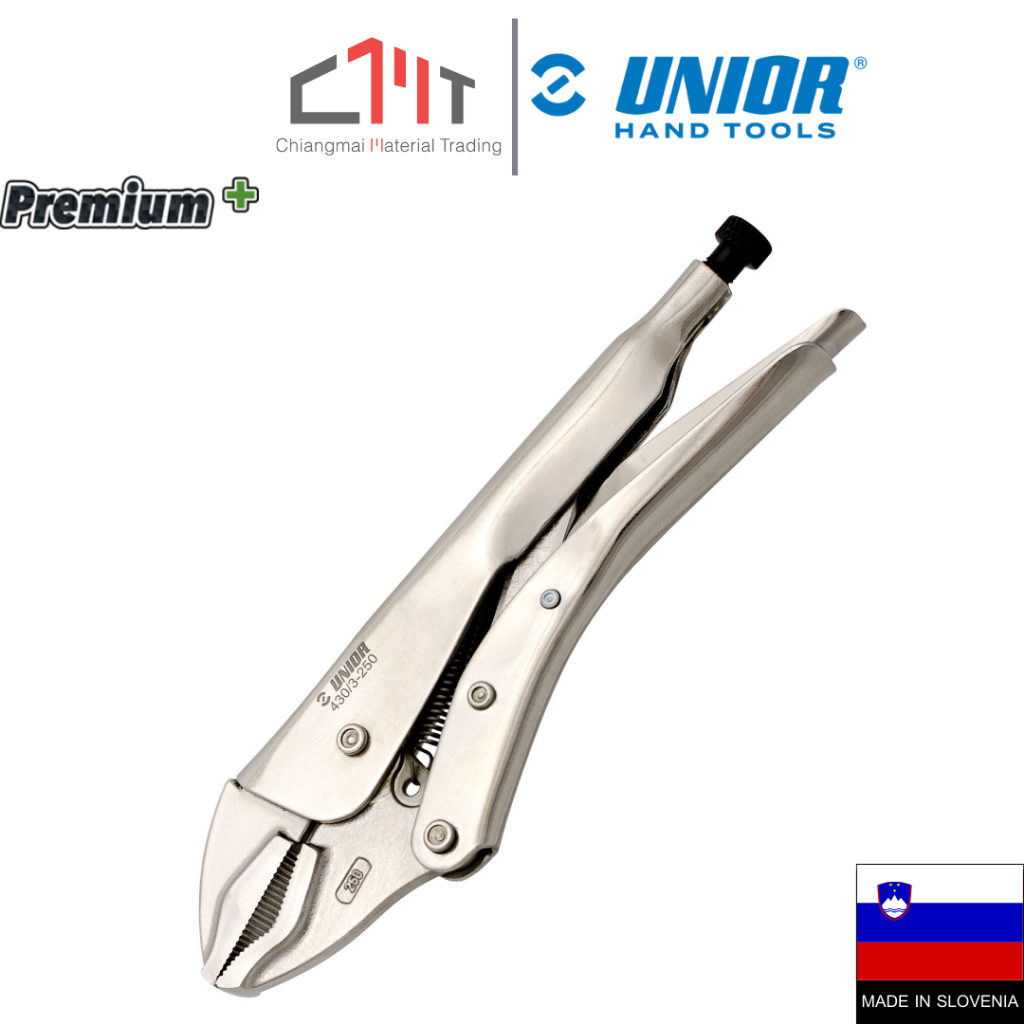 UNIOR คีมล๊อค ปากตรง ขนาด 7",10",12" No.430/3 (Universal lock - grip pliers)