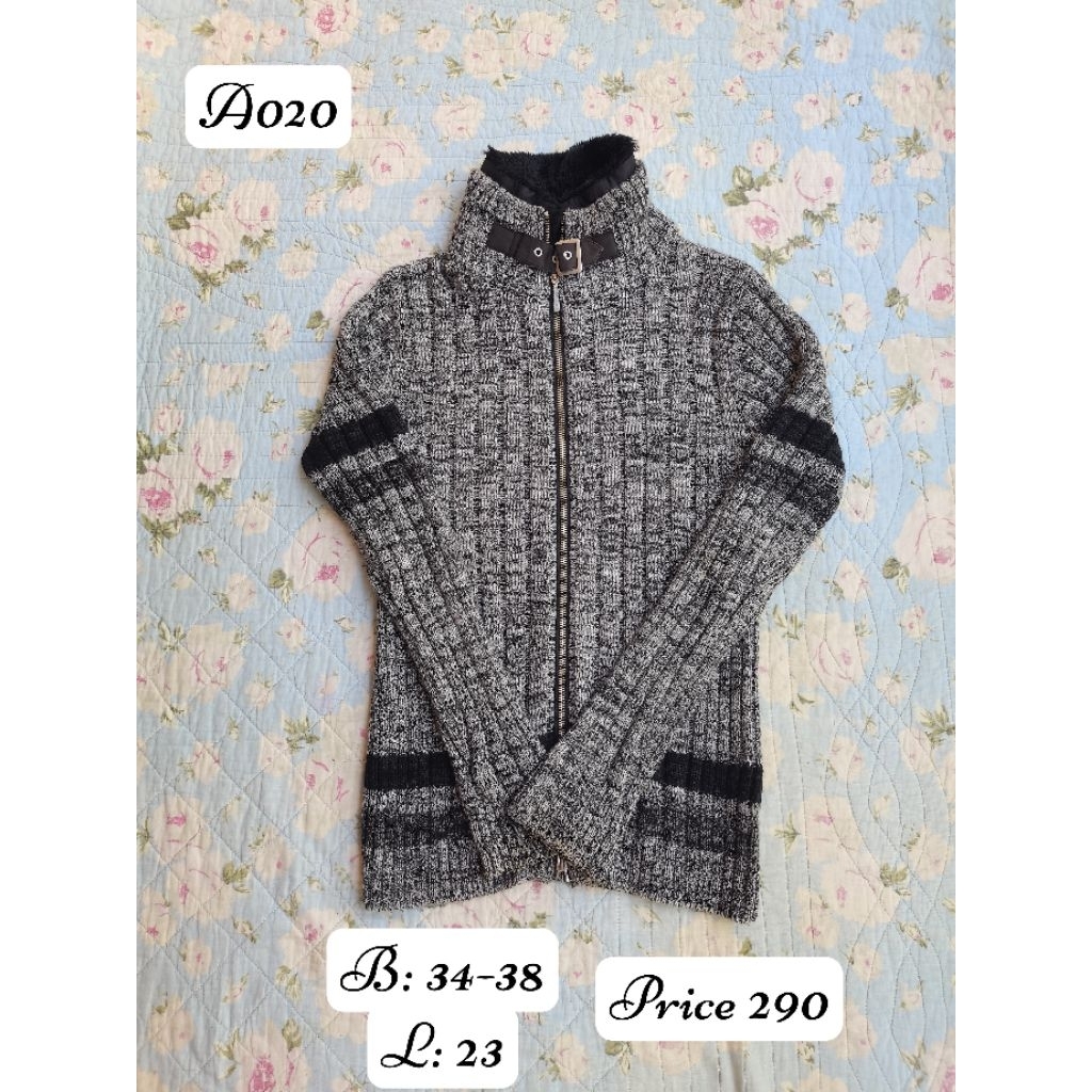 เสื้อ jacket​ ไหมพรมคอเต่างานเข้ารูป