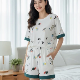 ชุดนอนผ้าคอตตอนนุ่ม ใส่สบายทุกคืน พร้อมส่งด่วน ราคาพิเศษ รหัส QZ
