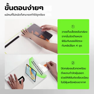 GOOJODOQ ฟิล์มกระจกไอแพด ฟิล์มกระจก Ipad ฟิล์มไอแพด ทนน้ำมัน ทนรอยนิ้วมือ เอชดี ไม่มีฟองอากาศ