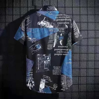 เสื้อเชิ้ตฮาวายผู้ชายพิมพ์ลายฮาวายเสื้อวันสงกราส์เสื้อเชิ้ตฮาวายสไตล์เกาหลีเนื้อผ้านุ่มสบายระบายอากาศได้ดี