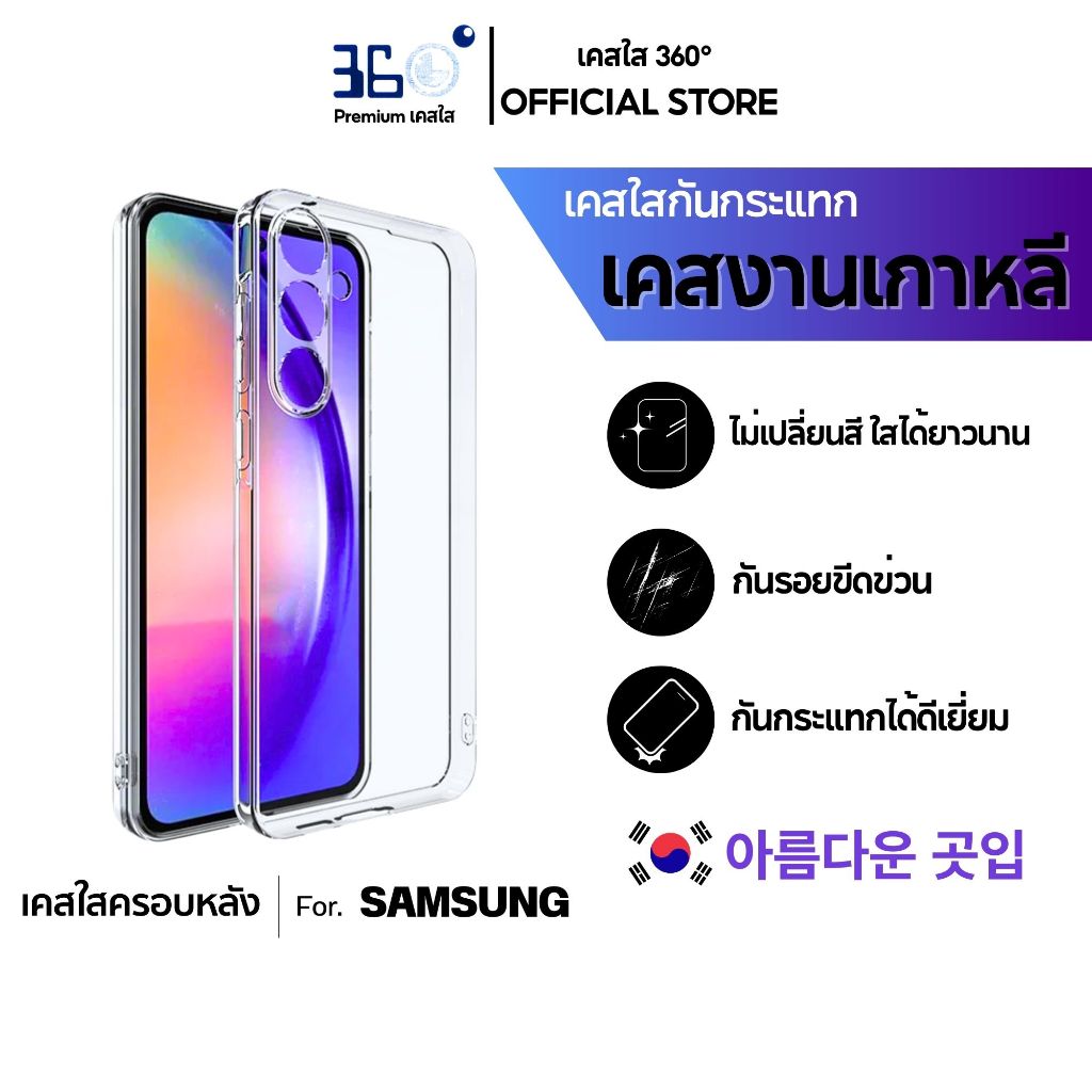 [🇰🇷360°] เคสใสกันกระแทก Samsung เคส4มุมTPU ซัมซุง A37 A57 a07 a17 a06 a56 a16 a55 a05s a15 a36