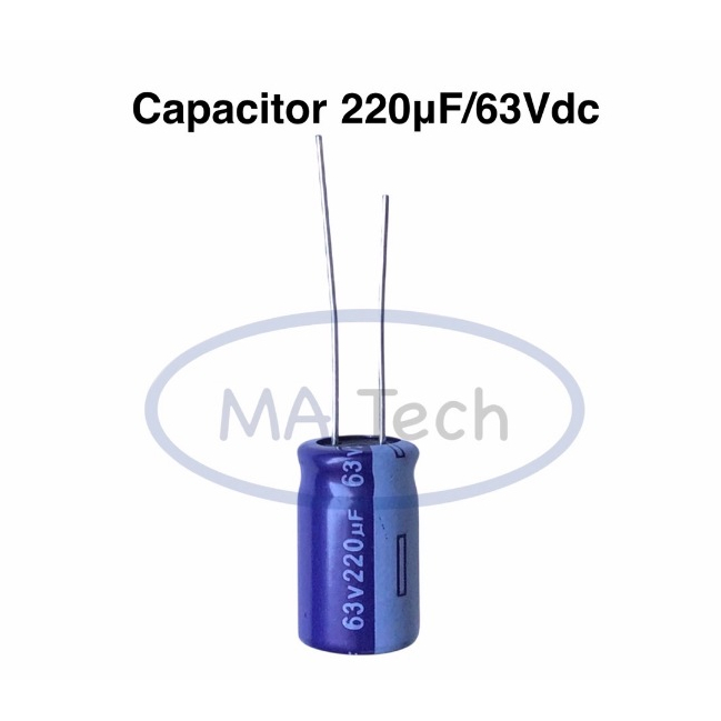AISHI 220uf 63V คาปาซิเตอร์ 220uF63V RS 63V/220uf ตัวเก็บประจุ ขนาด 10.0x16.0mm