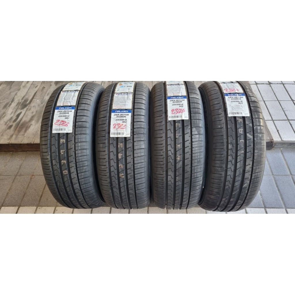 falken 225/55r18 ziex ze001 ยางใหม่ปี2025(รวม4เส้น)แถมจุ้มลมฟรี4ตัว