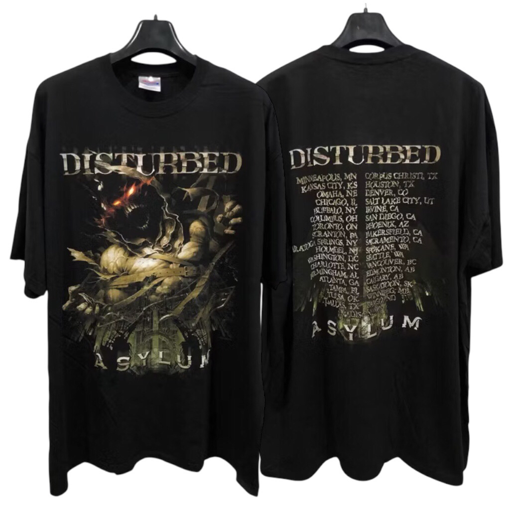 [จัดส่งฟรี!!!] เสื้อวงดนตรี Disturbed Asylum Usa Tour ปี 2010 Size 2XL สินค้าลิขสิทธิ์แท้ 100% หายาก