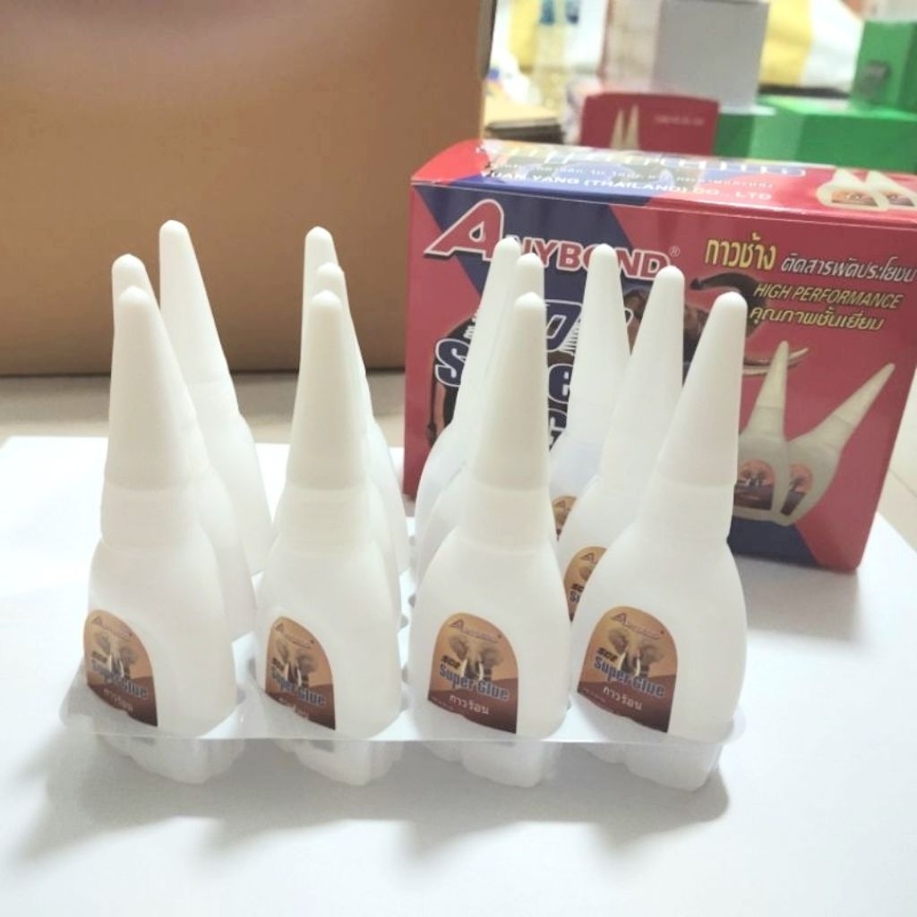 กาวร้อนแห้ง​เร็ว กาวร้อน ของแท้ กาวช้าง Anybond 502 Super Glue ติดทนนาน
