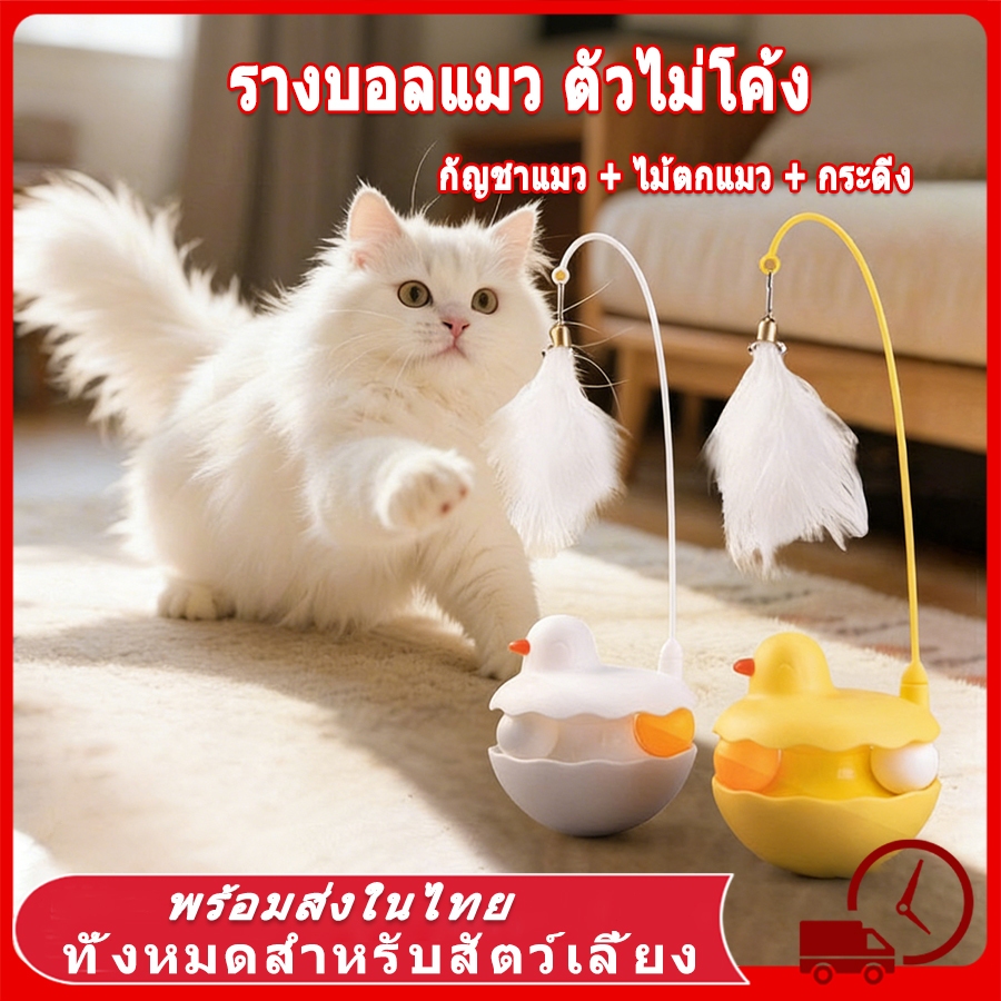 🏆 ของเล่นแมว ตุ๊กติดั่งไม่ล้ม ไม้ตกแมว แบบสปริง ล่อแมว ลวดสลิง ไม้แมว ไม่ล่อแมว ของเล่น สำหรับแมว สำหรับสัตว์เลี้ยง แมว