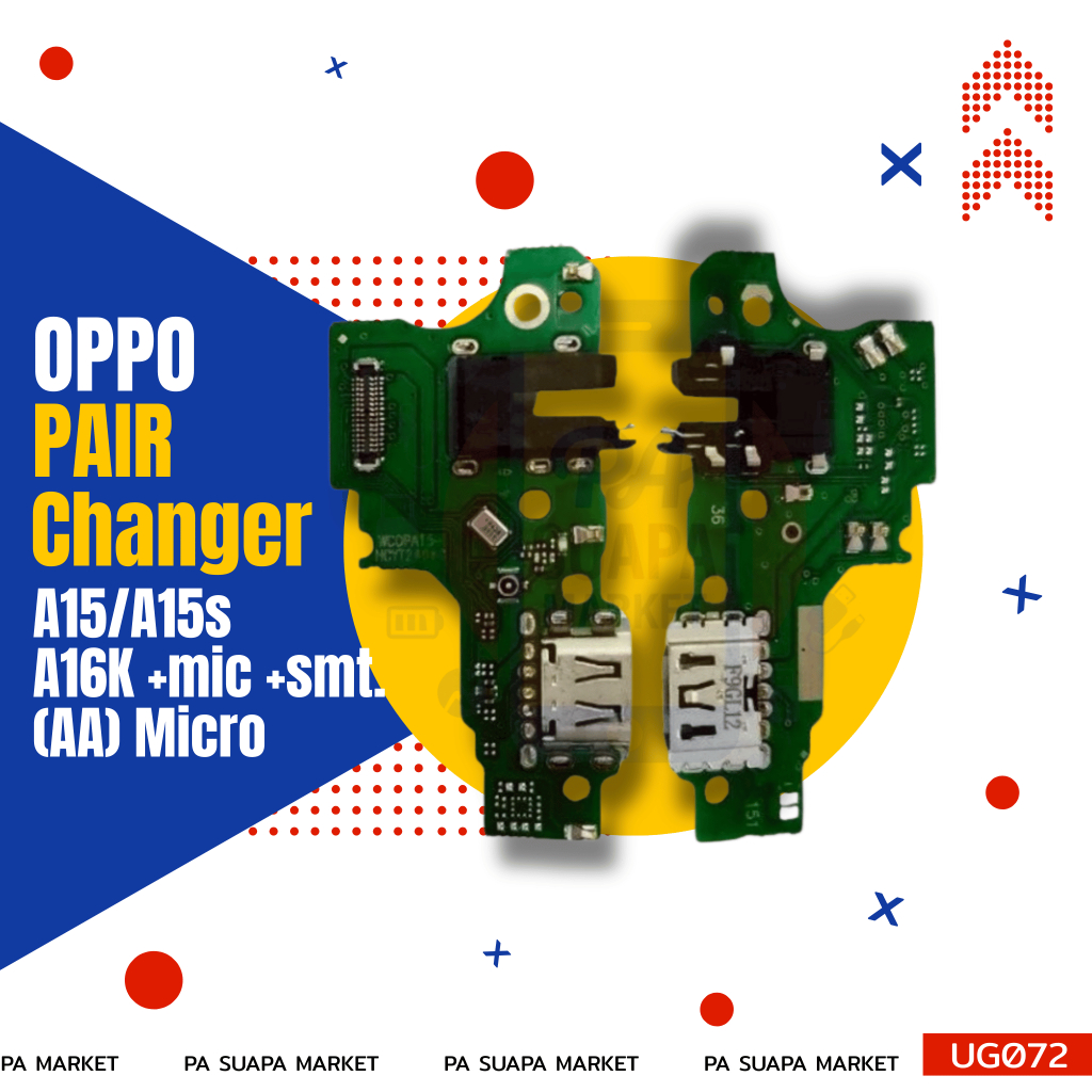 Pair Changer OPPO A15/A15s/A16K (+mic+smt.)(AA)Micro