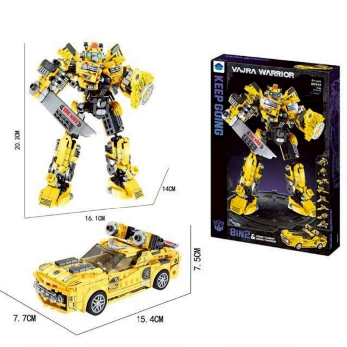 ชุดตัวต่อ หุ่นยนต์แปลงร่าง รถสปอร์ต 741 ชิ้น ของเล่นเด็ก ต่อประกอบ DIY เสริมทักษะ