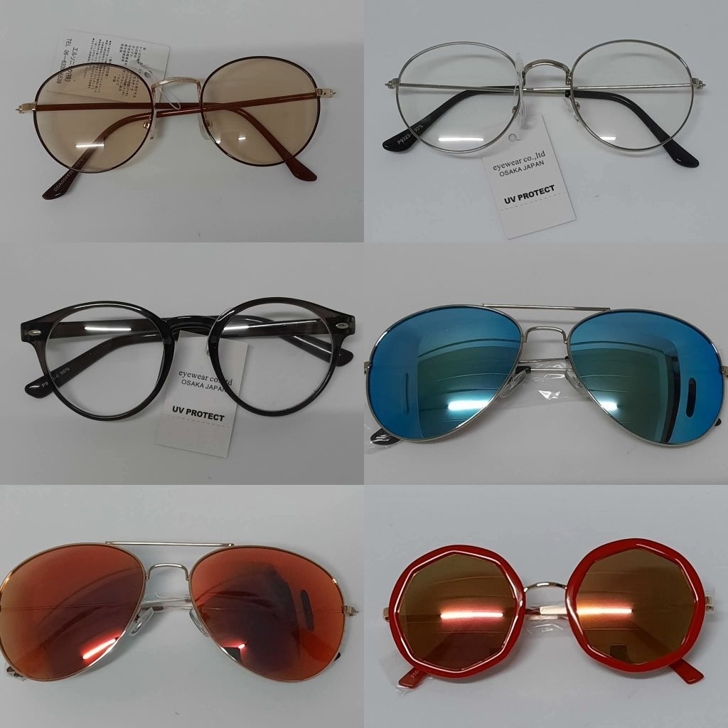 แว่นตาของใหม่ญี่ปุ่น แว่นตากันแดด กันแสงยูวี เลนส์ใส เลนส์สี เลนส์ปรอท ราคา/อัน