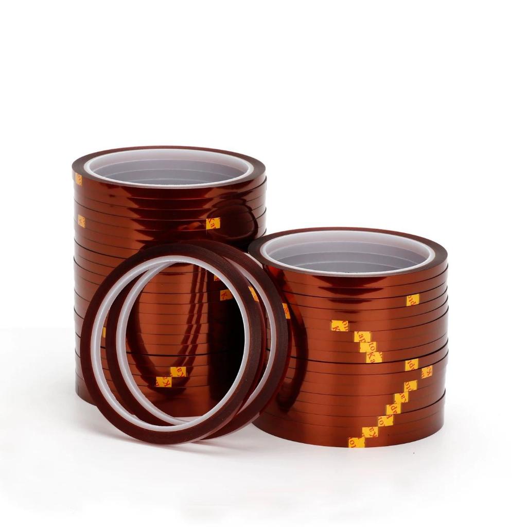 เทปกาวทนความร้อน Kapton Tape 5mm x 33m สีทอง | เทปรีดร้อน เทปซับลิเมชั่น ไม่ทิ้งคราบ