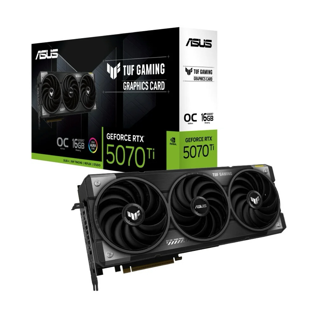 ASUS GEFORCE RTX 5070 TI TUF O16G GAMING - 16GB GDDR7 ประกัน synnex : 26/02/2571