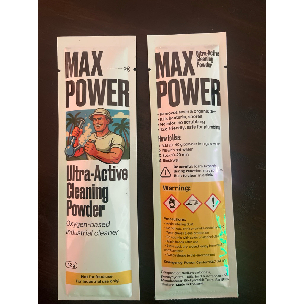 Max Power Bong Cleaner Powder – For Glass Smoking Devices. 42.0 g.