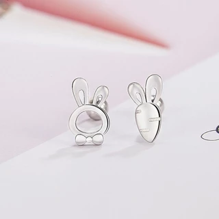 (1ข้าง)จิวหูกระต่ายแครอท ต่างหูแบบเกลียวหมุนมีห้อย ก้าน0.8mm จิวแฟชั่น จิวเกาหลี