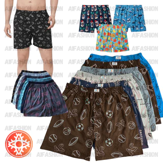 (สั่งครบ10แถม1) กางเกงบ๊อกเซอร์ Boxer ลายสกรีน ลายพิมพ์ สีพื้น ผ้านิ่ม กางเกงบ๊อกเซอร์ Unisex ชาย/หญิง (ไซส์ S-4XL) #A03