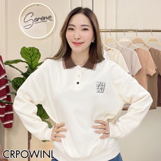 Serene's Choice เสื้อกันหนาว แขนยาว คอโปโล ผู้หญิง Polo Shir…