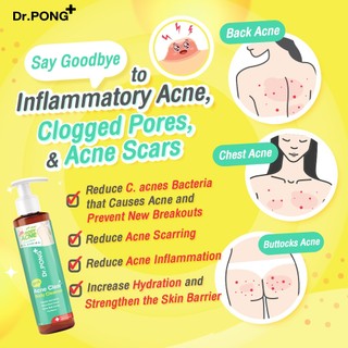 Dr.PONG BHA ACNE CLEAR BODY CLEANSER เจลอาบน้ำ สำหรับคนเป็นสิว มีส่วนช่วยลดสิวที่หลัง และลำตัว