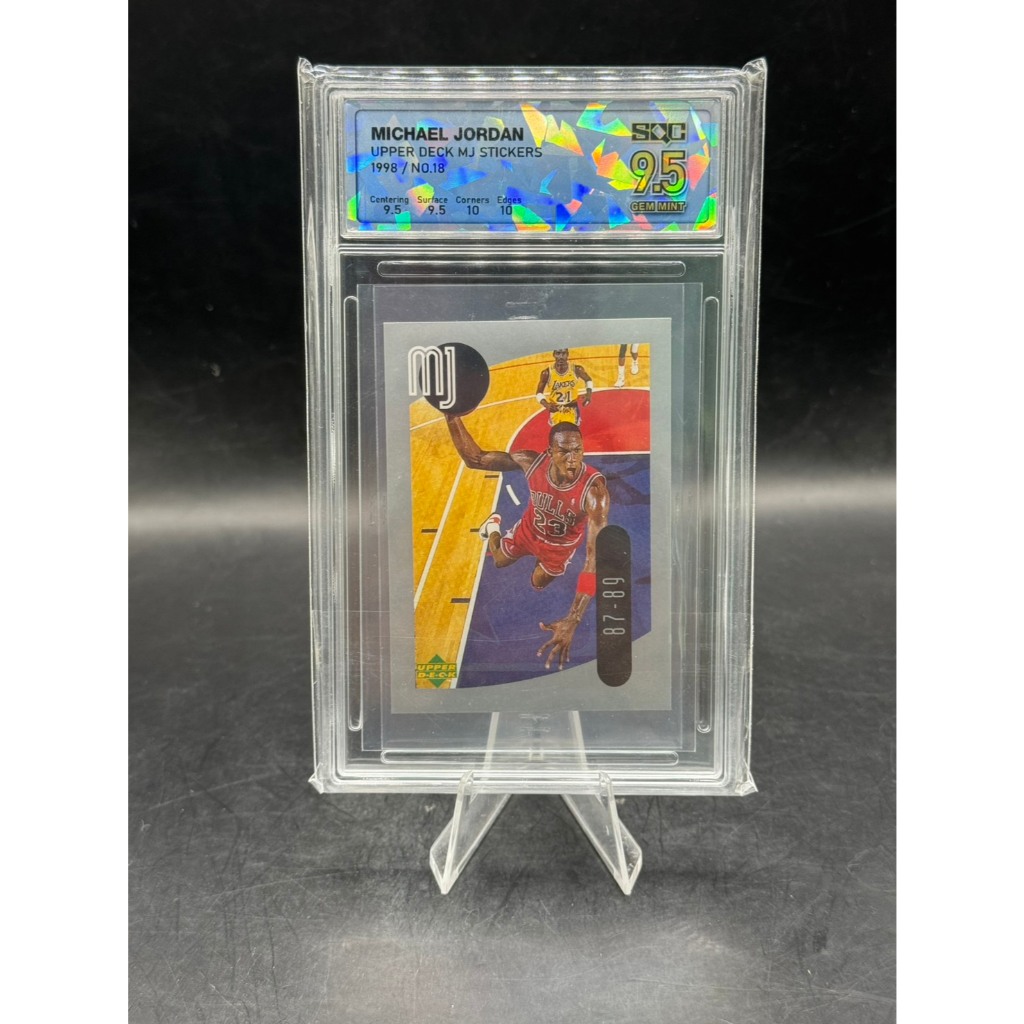 [SQC 9.5 Gem Mint] การ์ด Michael Jordan 1998 Upper Deck MJ Stickers #18 (87-89 Bulls)