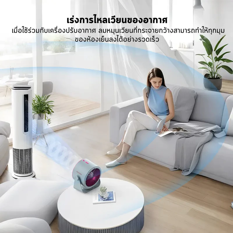 GOOJODOQ Gfs008 พัดลมไร้เสียงตั้งโต๊ะและติดผนัง thumbnail 8