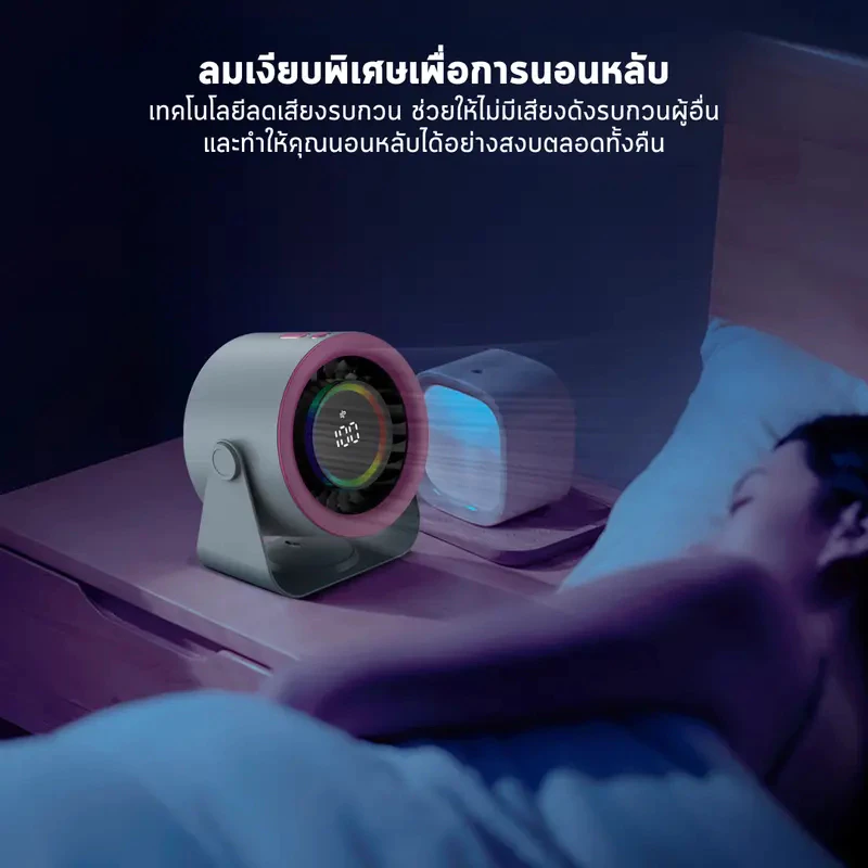 GOOJODOQ Gfs008 พัดลมไร้เสียงตั้งโต๊ะและติดผนัง thumbnail 6