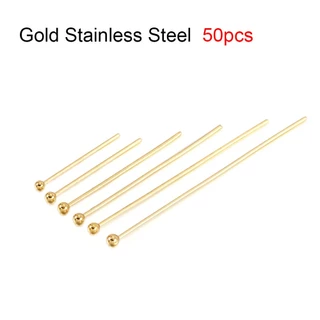 50-200 ชิ้น โลหะหัวบอล หมุด เข็มลูก หัวโลหะเล็บสำหรับทำเครื่องประดับ DIY จัดส่งจากไทย