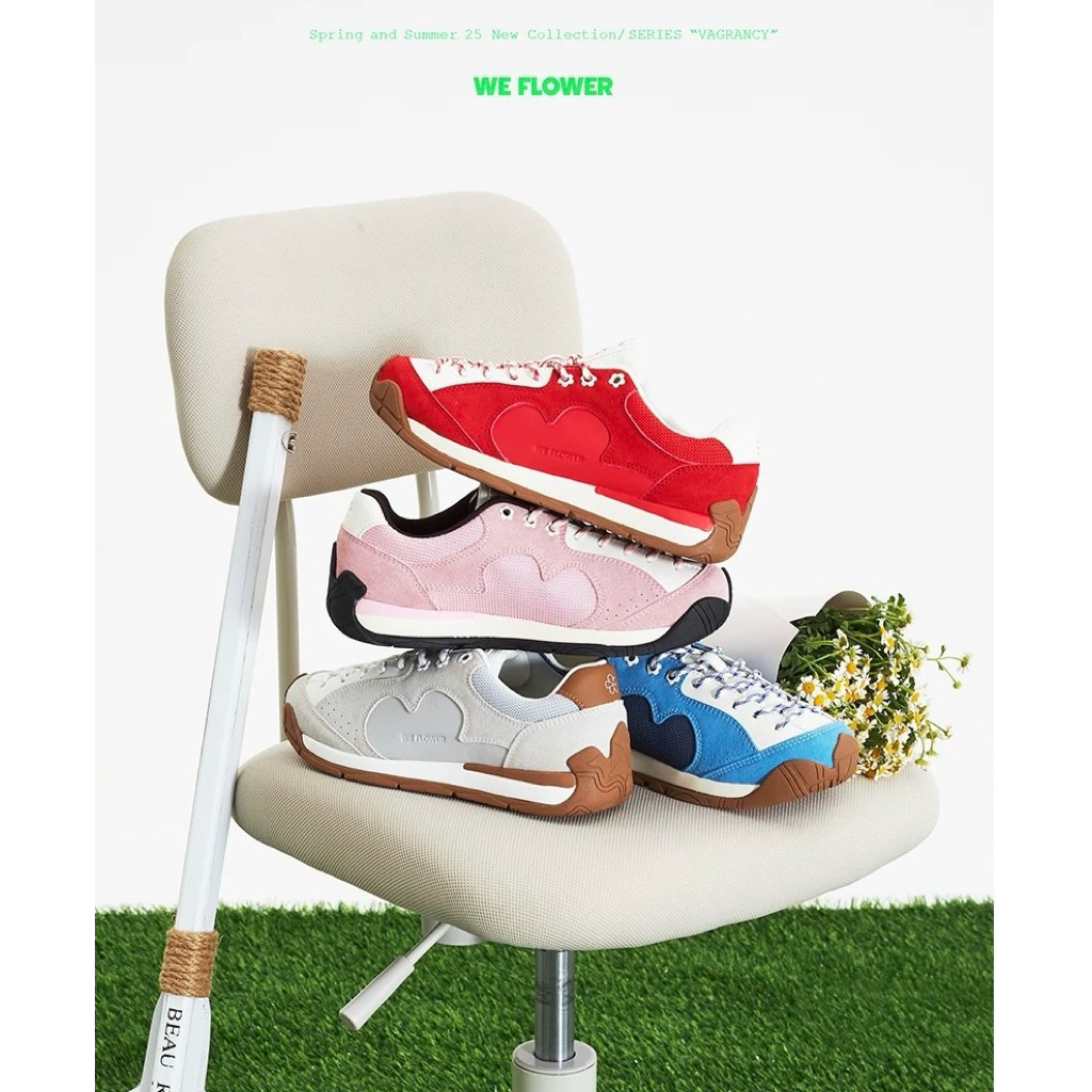 👞พรีออเดอร์ 15-20วัน [แบรนด์แท้💯] WeFlower Shoes - We Flower Vagrancy Series รองเท้าผ้าใบ We Flower 