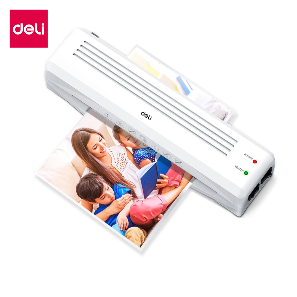Deli เครื่องเคลือบบัตร A4 A3 เครื่องเคลือบเอกสาร เคลือบร้อนและเย็น เร็ว 320 มม./นาที Laminator