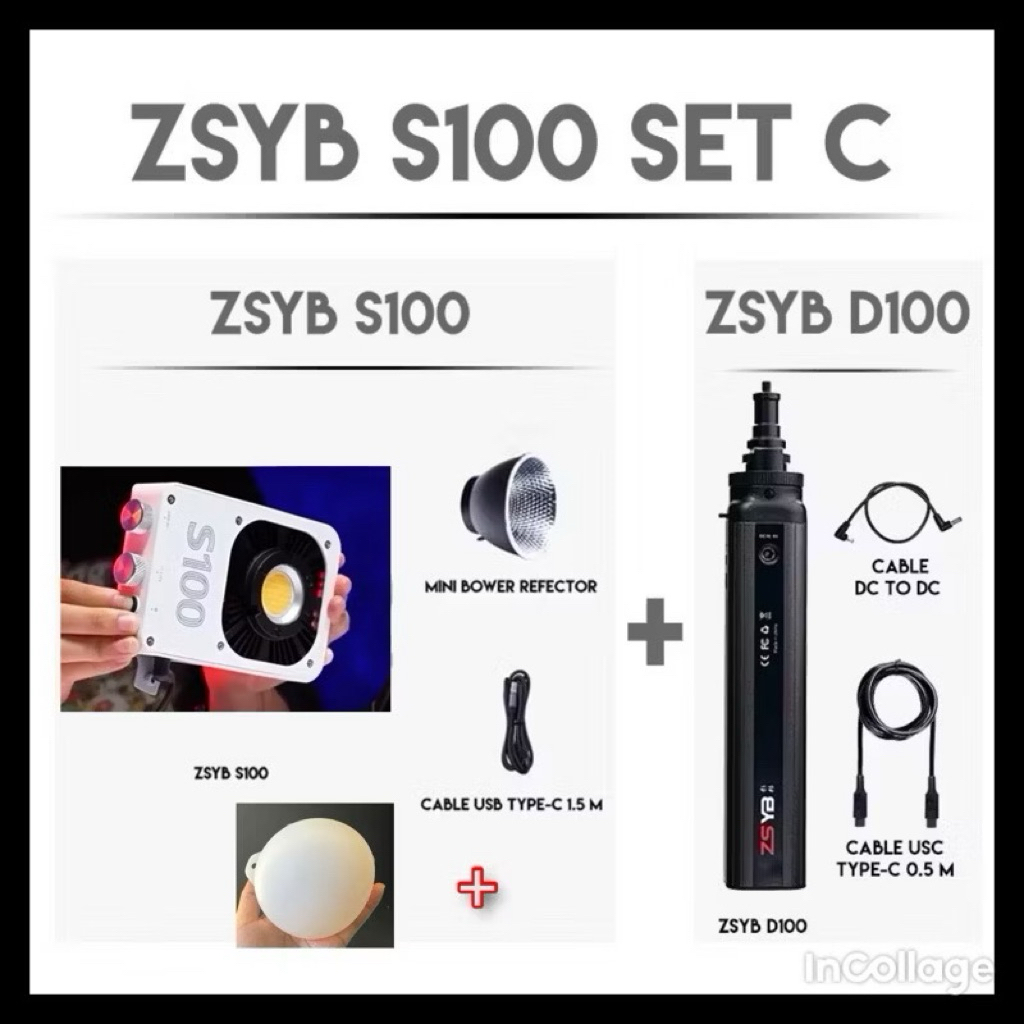 พร้อมส่งจากไทย ไฟสตูดิโอ S100w แบบพกพา/ Zgcine ZG-H90 Power Bank Handle Grip 88.8Wh 6000mAh รองรับ U