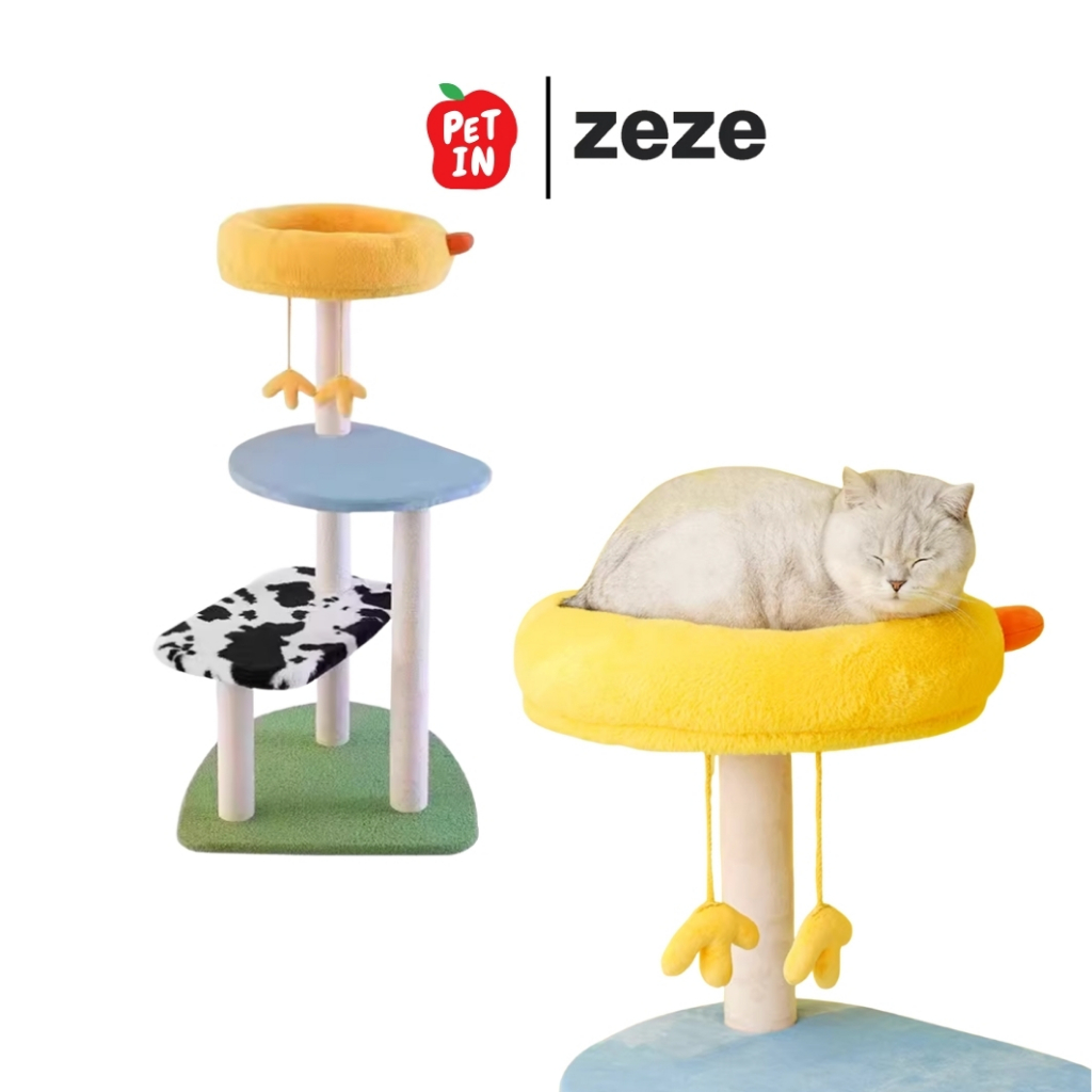 Zeze คอนโดแมว สวนฟาร์ม โครงปีนแมว เสาลับเล็บ บ้านแมว ที่นอนแมว ลับเล็บแมว อุโมงค์แมว