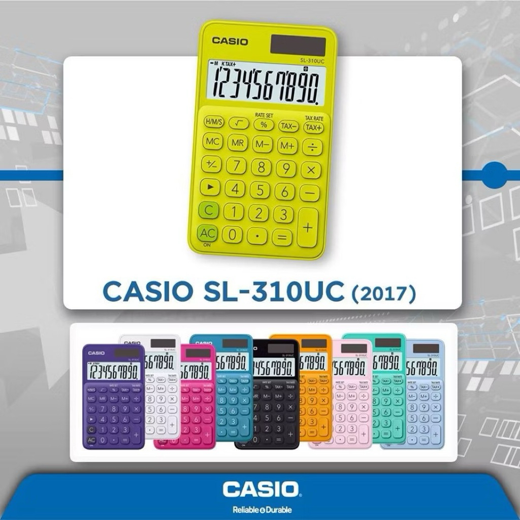Calculator Casio SL-310UC เครื่องคิดเลข 10 หลัก พกพาง่าย มีให้เลือก 10 สี ของใหม่ ของแท้ ประกันศูนย์ 2ปี - รูปที่ 4