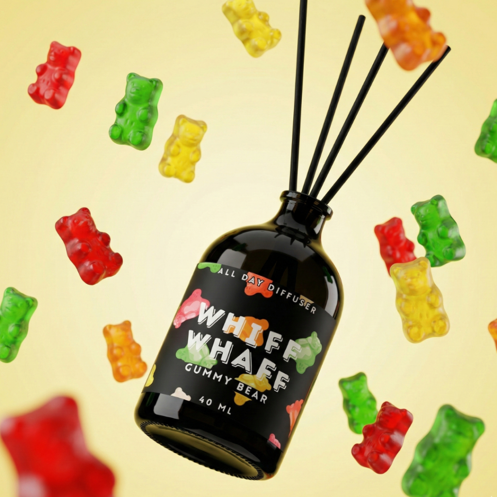 Whiffwhaff วิปวัป Gummy bear กลิ่นกัมมี่แบร์ Roomspray Diffuser ก้านหอมกระจายกลิ่น สเปรย์ห้องหอม เยล